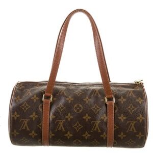Authentic Louis Vuitton Monogram Papillon 30 Top Handle Bag